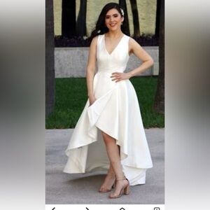 Calvin Klein White High-Low Dress